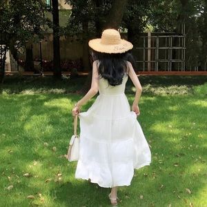 White strap summer dress